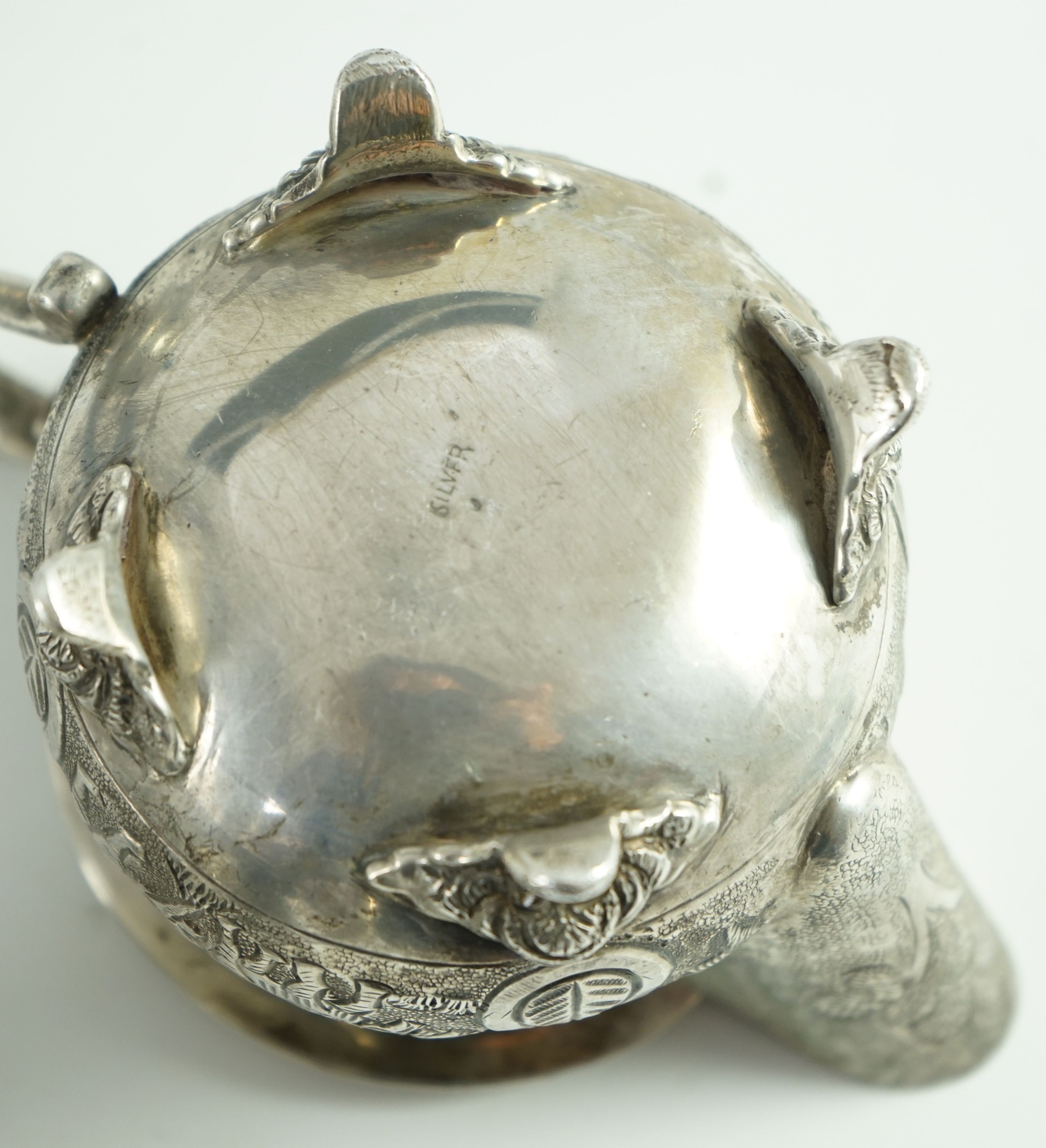 A 20th century Indian four piece silver tea and coffee service